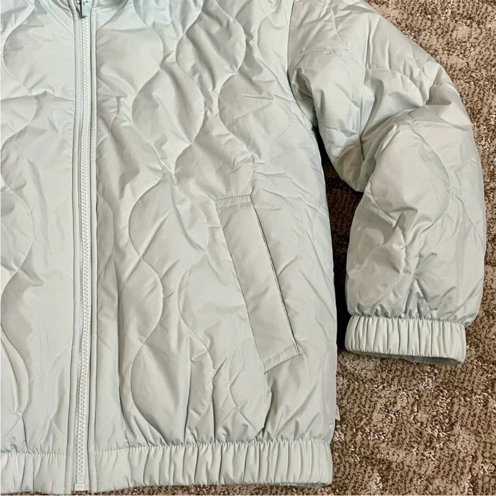 Athleta Girl Reversible Halycon Blue Warm + Fuzzy Jacket—6